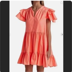 Tanya Taylor Marisol Ruffle Dress Size M, Like new